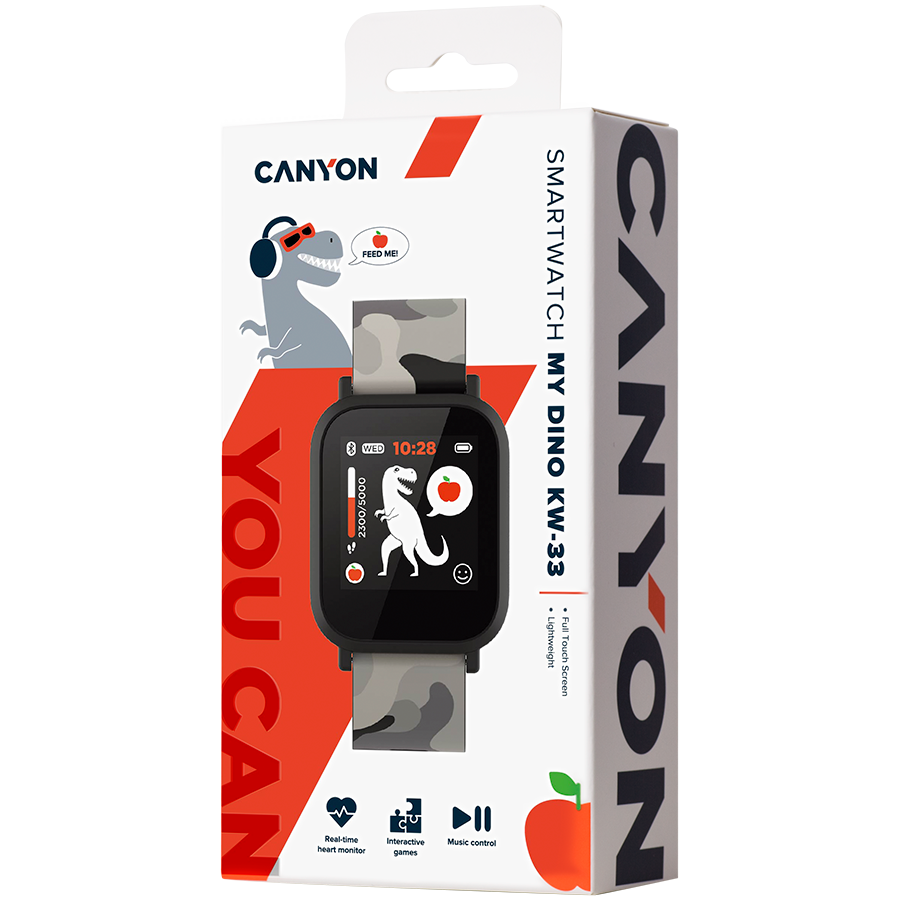 Pametni sat CANYON My Dino CNE-KW33BB crni/camo-4