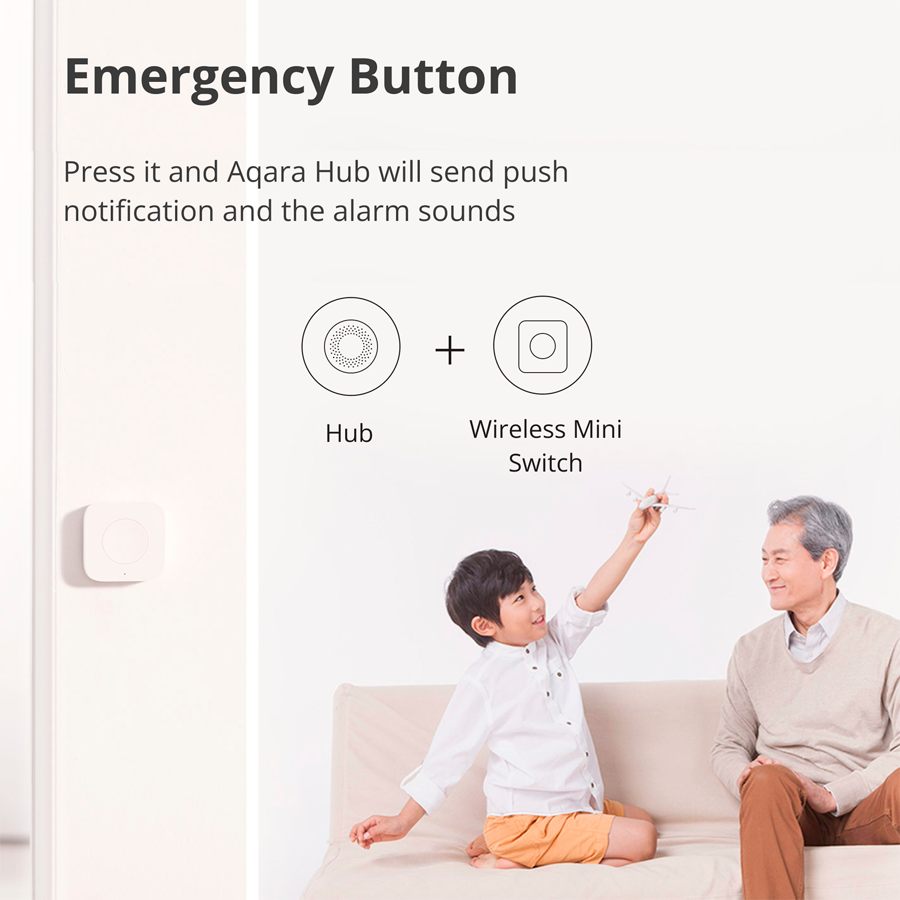 Aqara Wireless Mini Switch: Model No: WXKG11LM; SKU: AK010UEW01-30