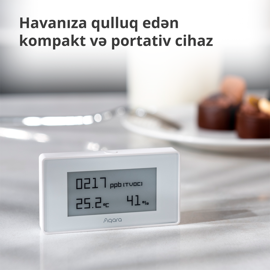Aqara TVOC Air Quality Monitor: Model No: AAQS-S01; SKU: AS029GLW02-7