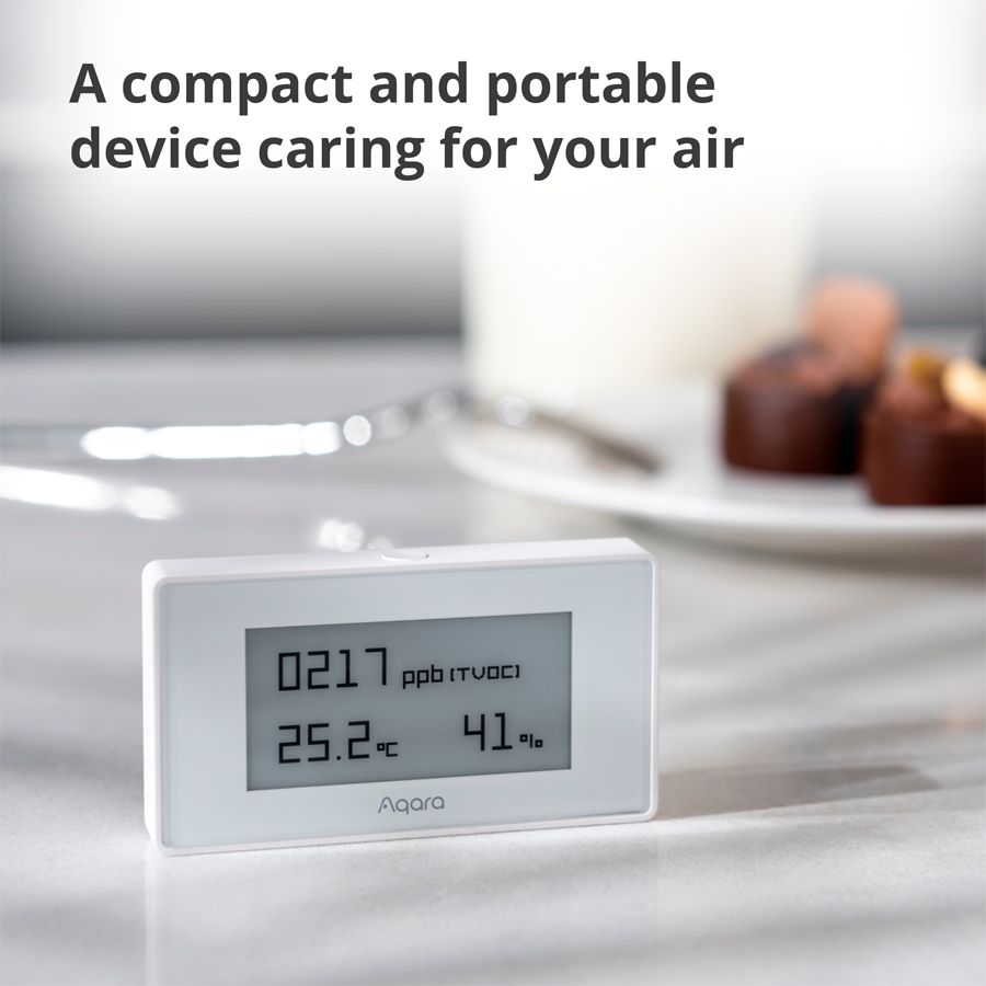 Aqara TVOC Air Quality Monitor: Model No: AAQS-S01; SKU: AS029GLW02-9