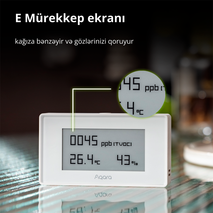 Aqara TVOC Air Quality Monitor: Model No: AAQS-S01; SKU: AS029GLW02-31
