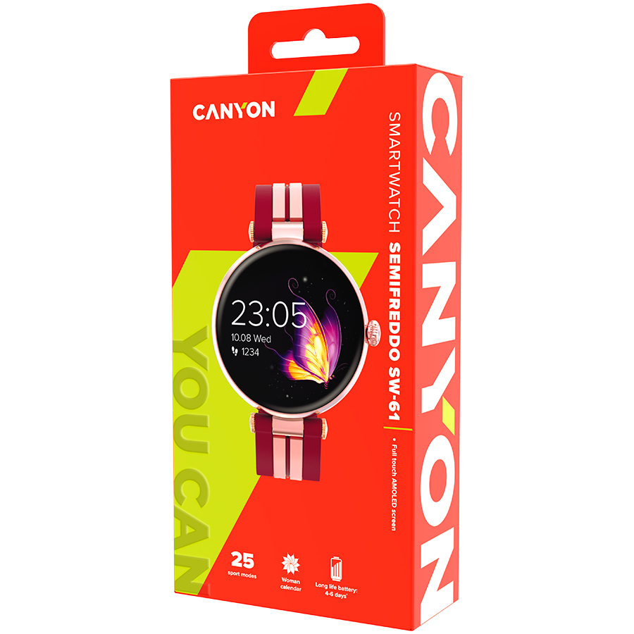 Smart Watch CANYON Semifreddo SW-61 (1.19", 390x390, 190 mAh, 192 KB RAM, aluminij, silikon)-6