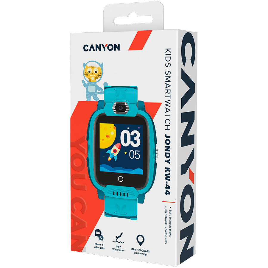 Dječji pametni sat CANYON Jondy CNE-KW44GB plavi, Nano-Sim-3