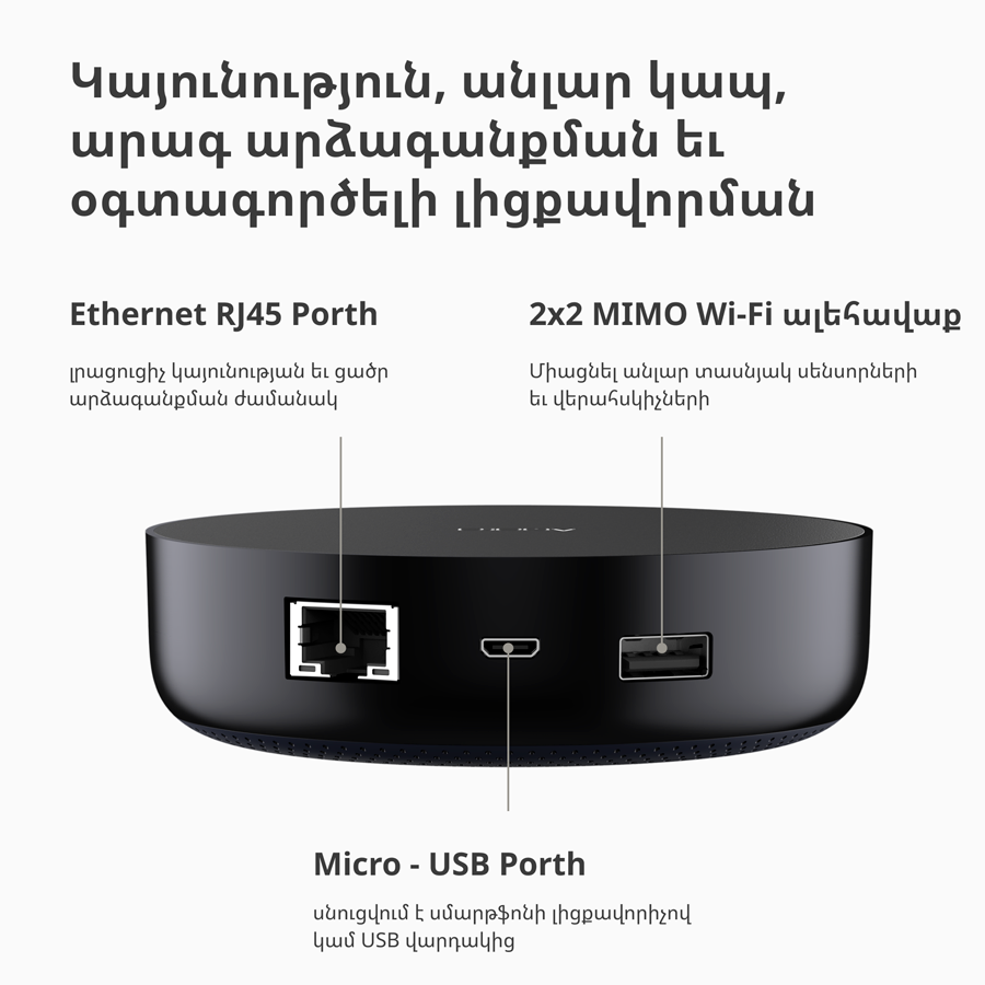 Aqara Hub M2: Model No: HM2-G01; SKU: AG022GLB02-46