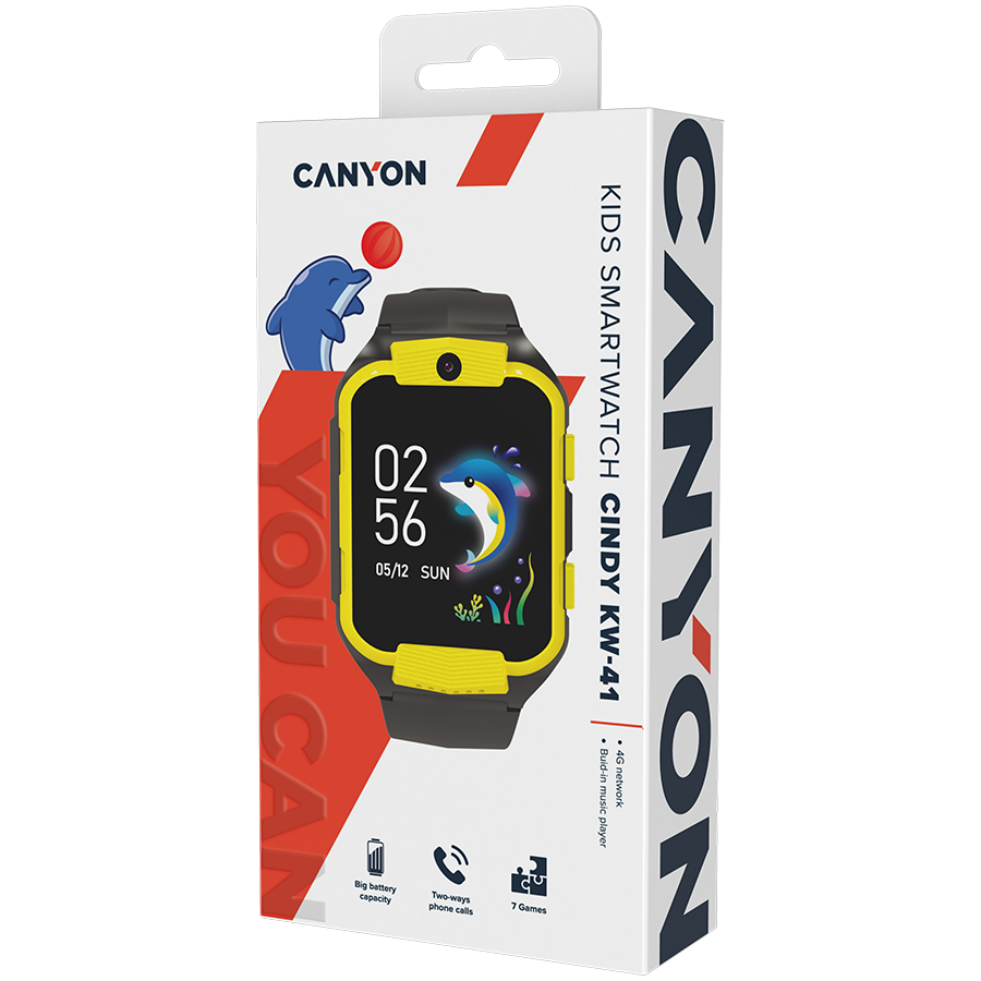 Dječji pametni sat CANYON Cindy CNE-KW41YB žuti, Nano-Sim-7