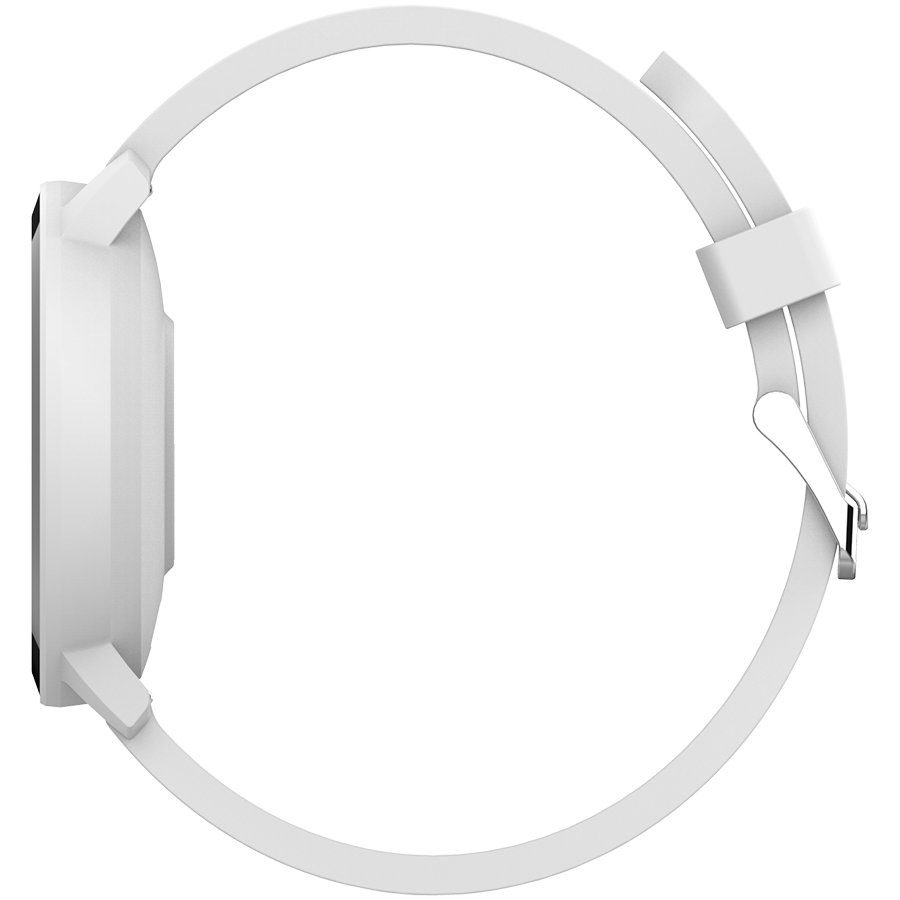 Smart watch, 1.3inches IPS full touch screen, Round watch, IP68 waterproof, multi-sport mode, BT5.0, compatibility with iOS and android, Silver white , Host 25.2*42.5*10.7mm, Strap 20*250mm, 45g-3