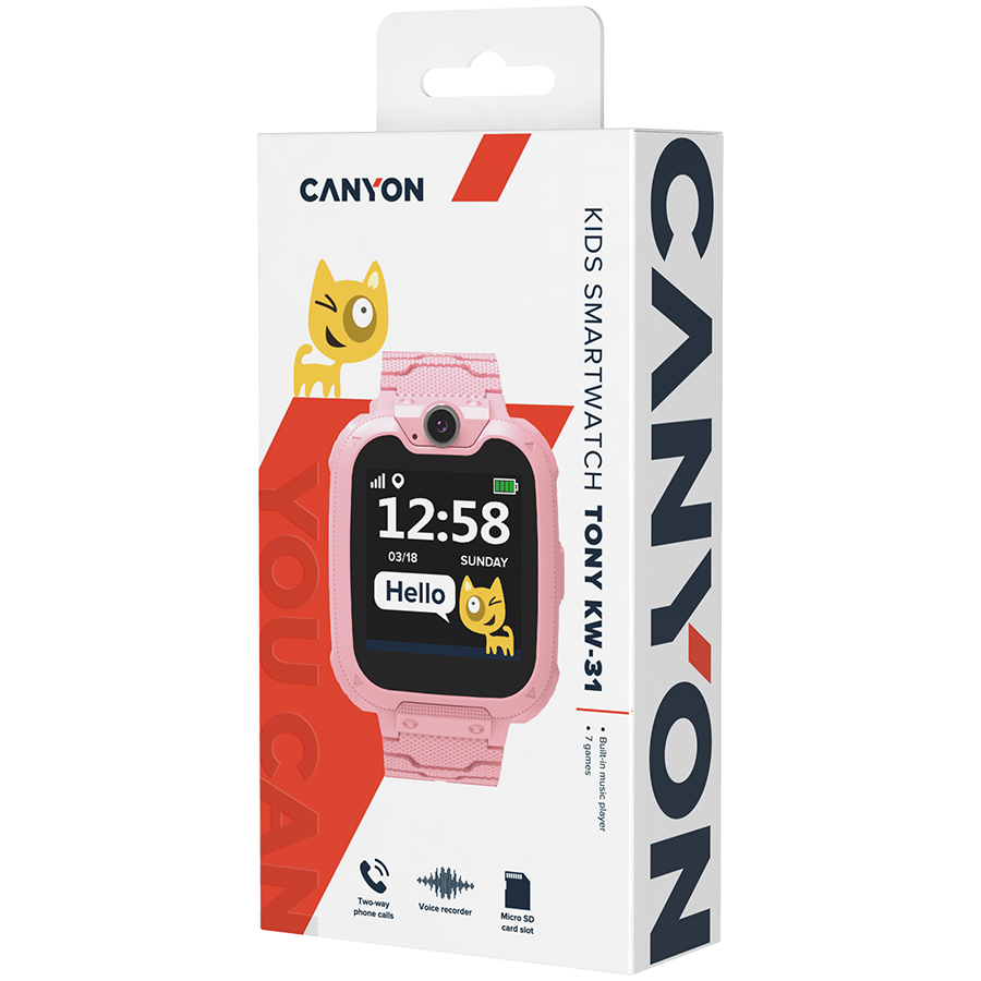 Dječji pametni sat CANYON Tony CNE-KW34PP rozi-5