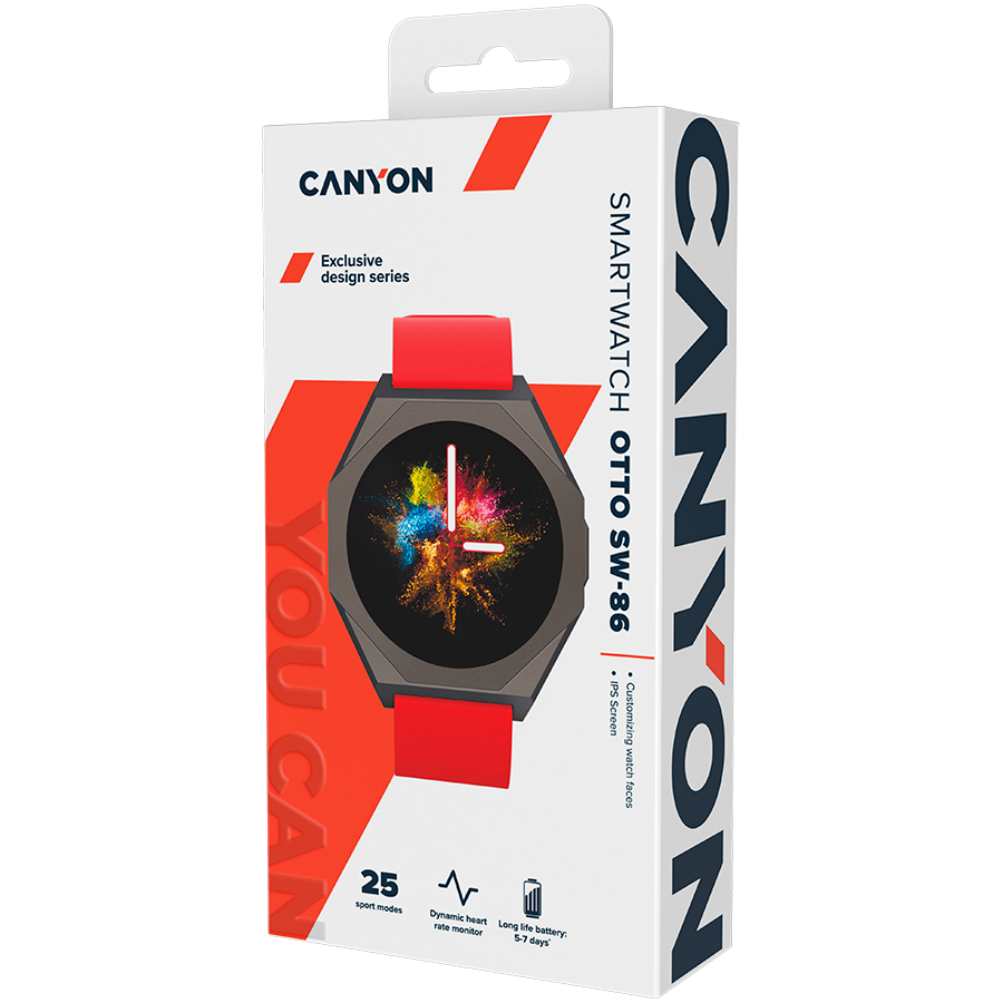 Smart Watch CANYON Otto SW-86 (1.30", 360x360, 192 MB, 280 mAh, aluminij, Android iOS)-6