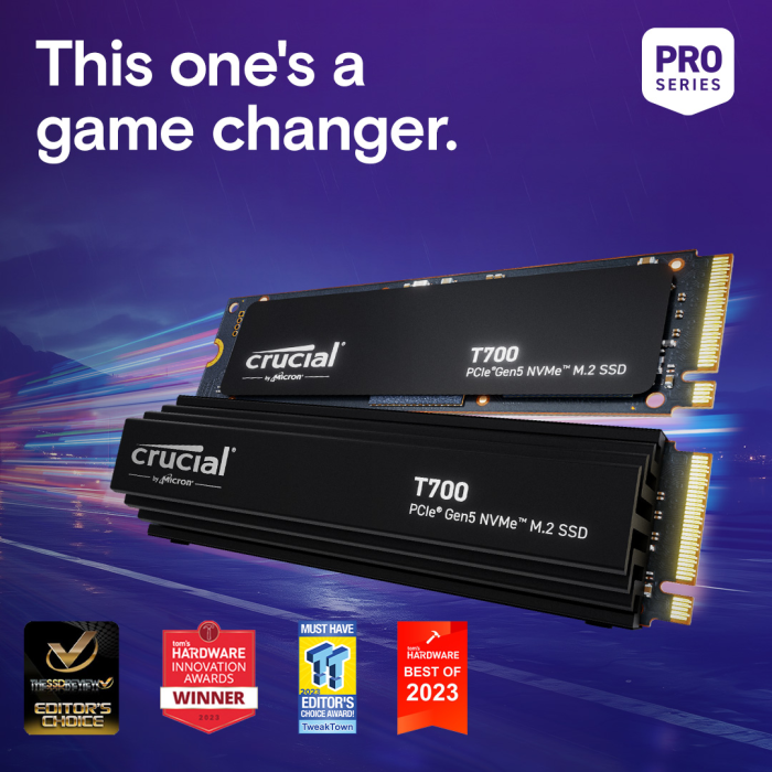SSD CRUCIAL T700 2TB PCIe Gen5 NVMe M.2 s hladnjakom-5