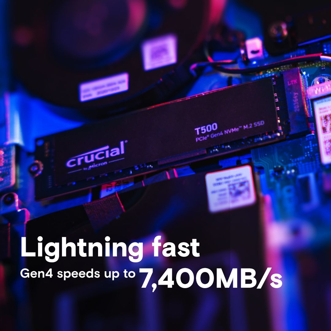 SSD CRUCIAL T500 (500GB, PCIe Gen4, NVMe, M.2)-2
