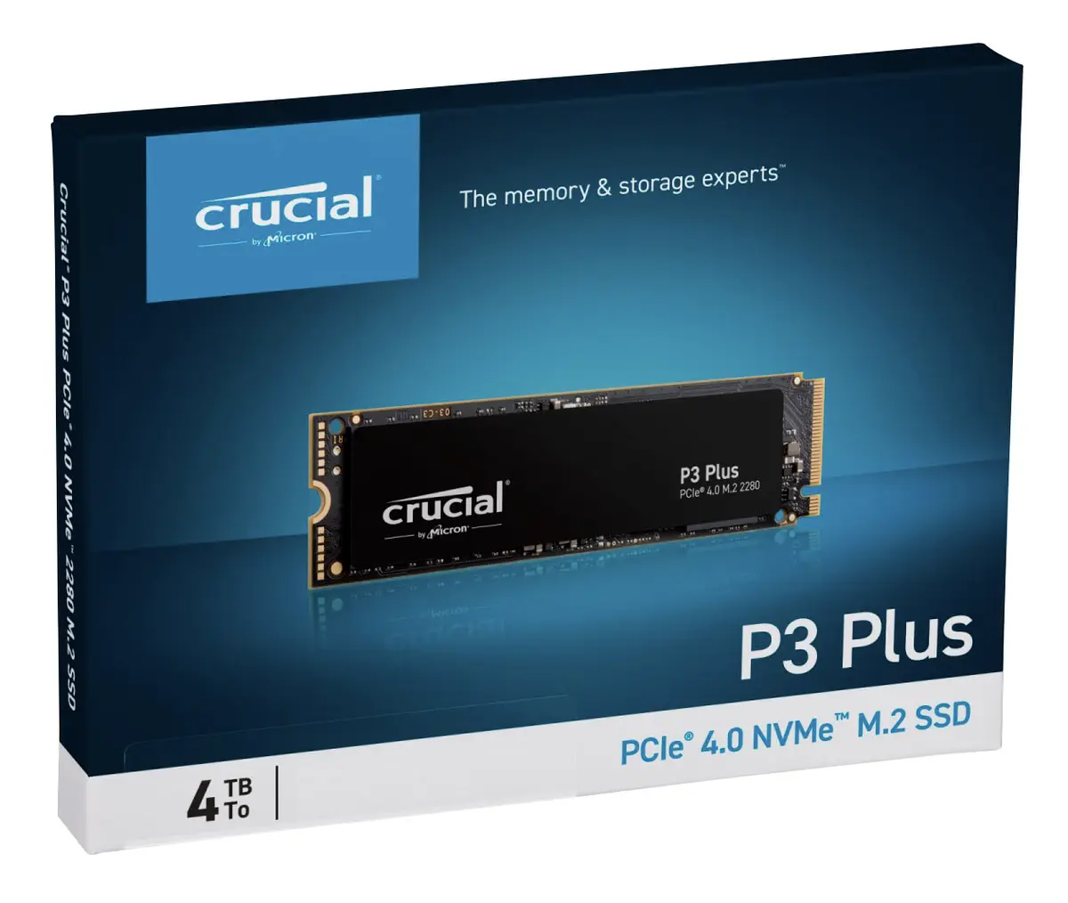 Crucial SSD P3 Plus 4000GB/4TB M.2 2280 PCIE Gen4.0 3D NAND, R/W: 5000/4200 MB/s, Storage Executive + Acronis SW included-3