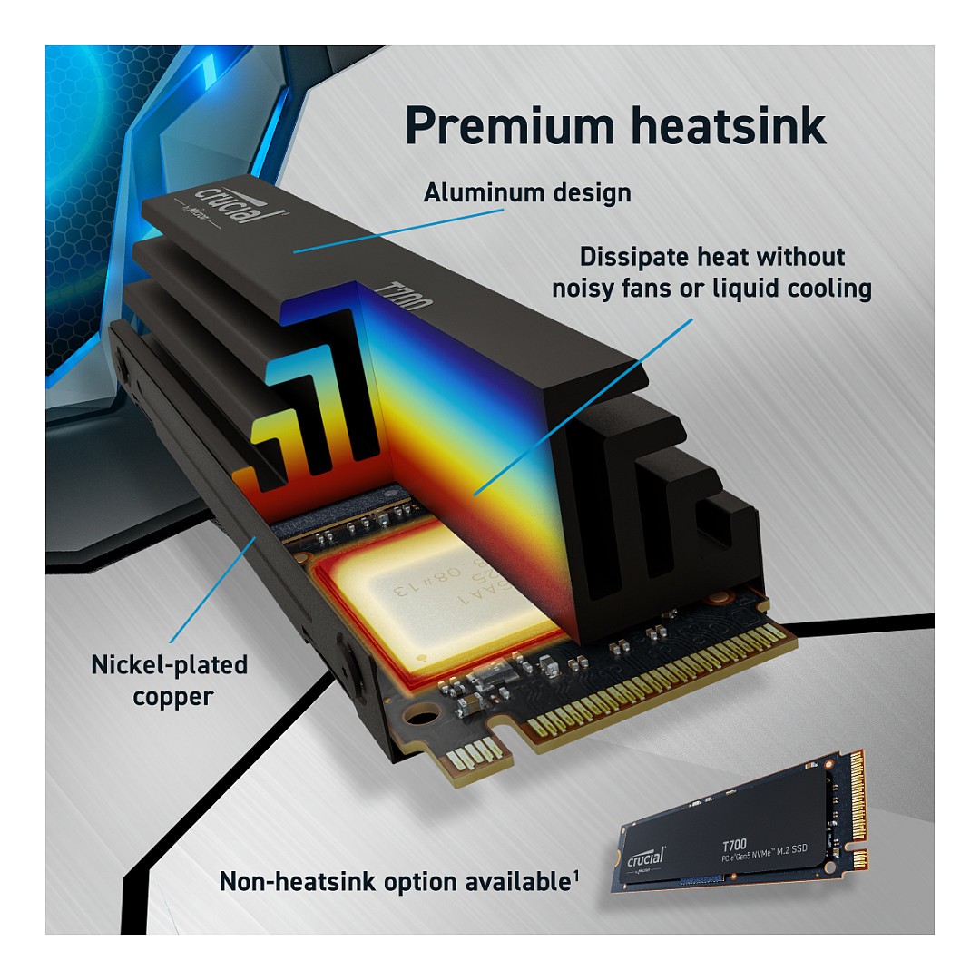 SSD CRUCIAL T700 1TB PCIe Gen5 NVMe M.2-8