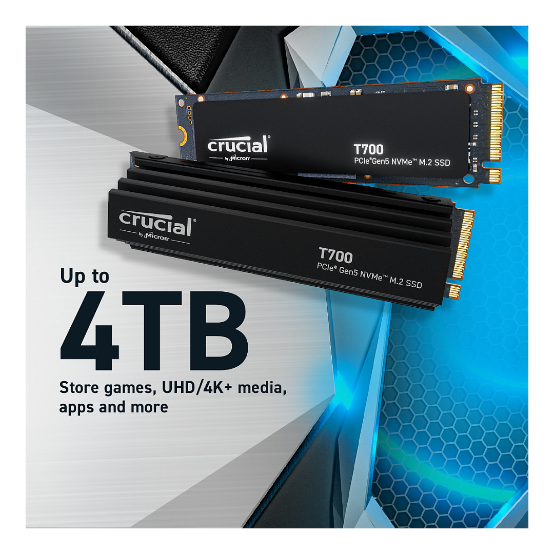 SSD CRUCIAL T700 1TB PCIe Gen5 NVMe M.2-10