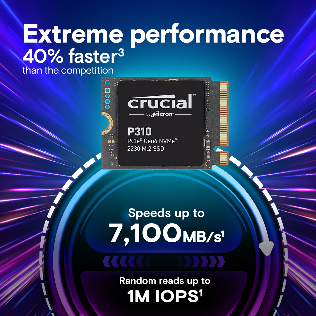 SSD CRUCIAL P310 2TB PCIe Gen4 2230 NVMe M.2-2