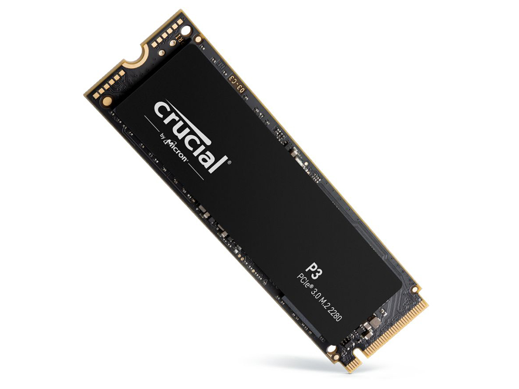 Crucial SSD P3 1000GB/1TB M.2 2280 PCIE Gen3.0 3D NAND, R/W: 3500/3000 MB/s, Storage Executive + Acronis SW included-1
