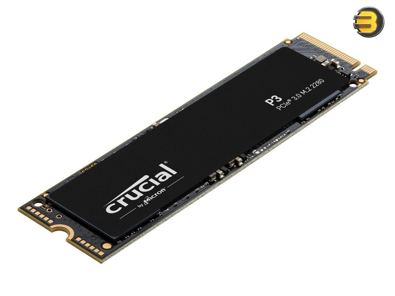 Crucial SSD P3 1000GB/1TB M.2 2280 PCIE Gen3.0 3D NAND, R/W: 3500/3000 MB/s, Storage Executive + Acronis SW included-2