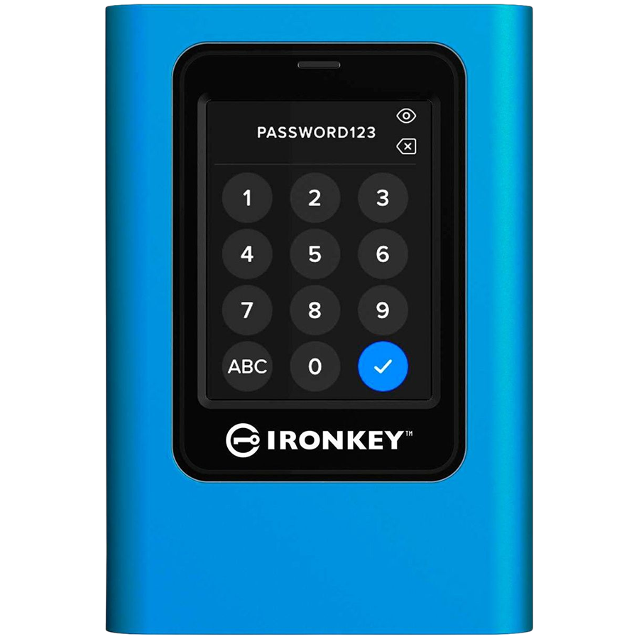 Vanjski SSD KINGSTON IronKey Vault Privacy 960GB (XTS-AES 256-bit enkripcija, USB 3.2 GEN 1, Plava)-20