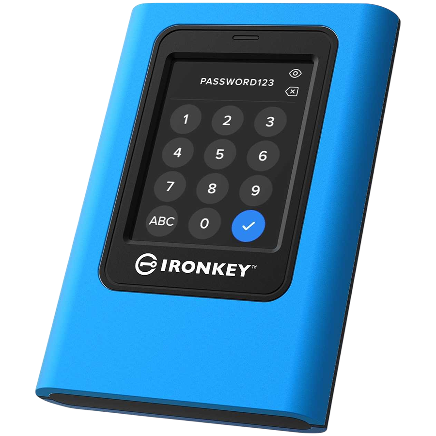 Vanjski SSD KINGSTON IronKey Vault Privacy 960GB (XTS-AES 256-bit enkripcija, USB 3.2 GEN 1, Plava)-21