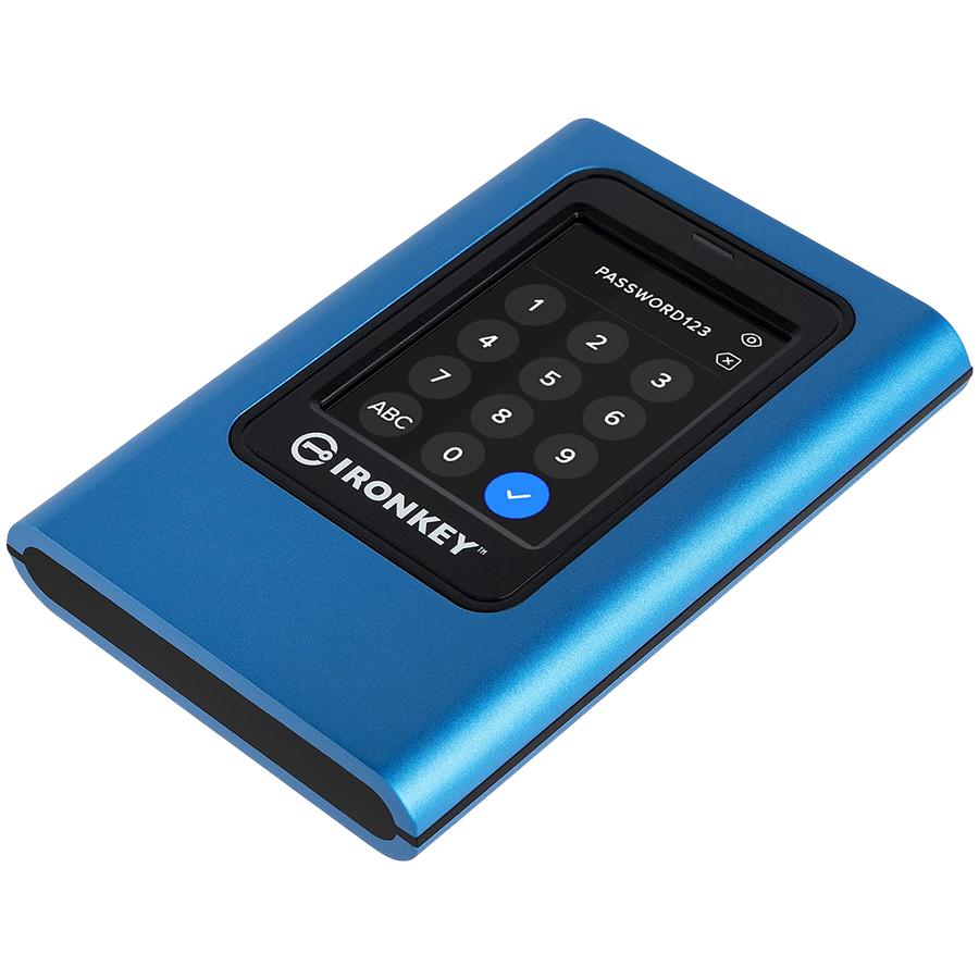 Vanjski SSD KINGSTON IronKey Vault Privacy 960GB (XTS-AES 256-bit enkripcija, USB 3.2 GEN 1, Plava)-22