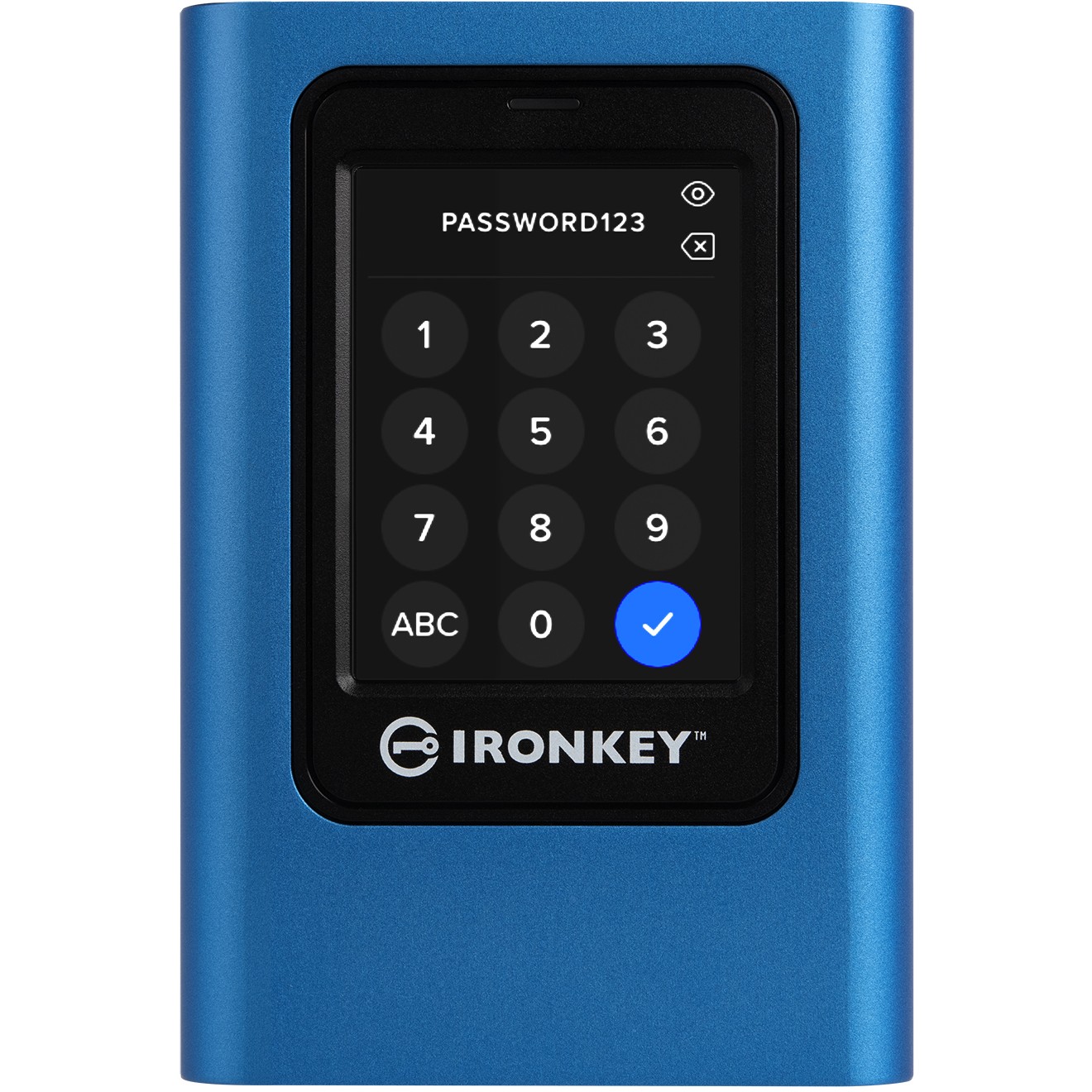Vanjski SSD KINGSTON IronKey Vault Privacy 960GB (XTS-AES 256-bit enkripcija, USB 3.2 GEN 1, Plava)-3