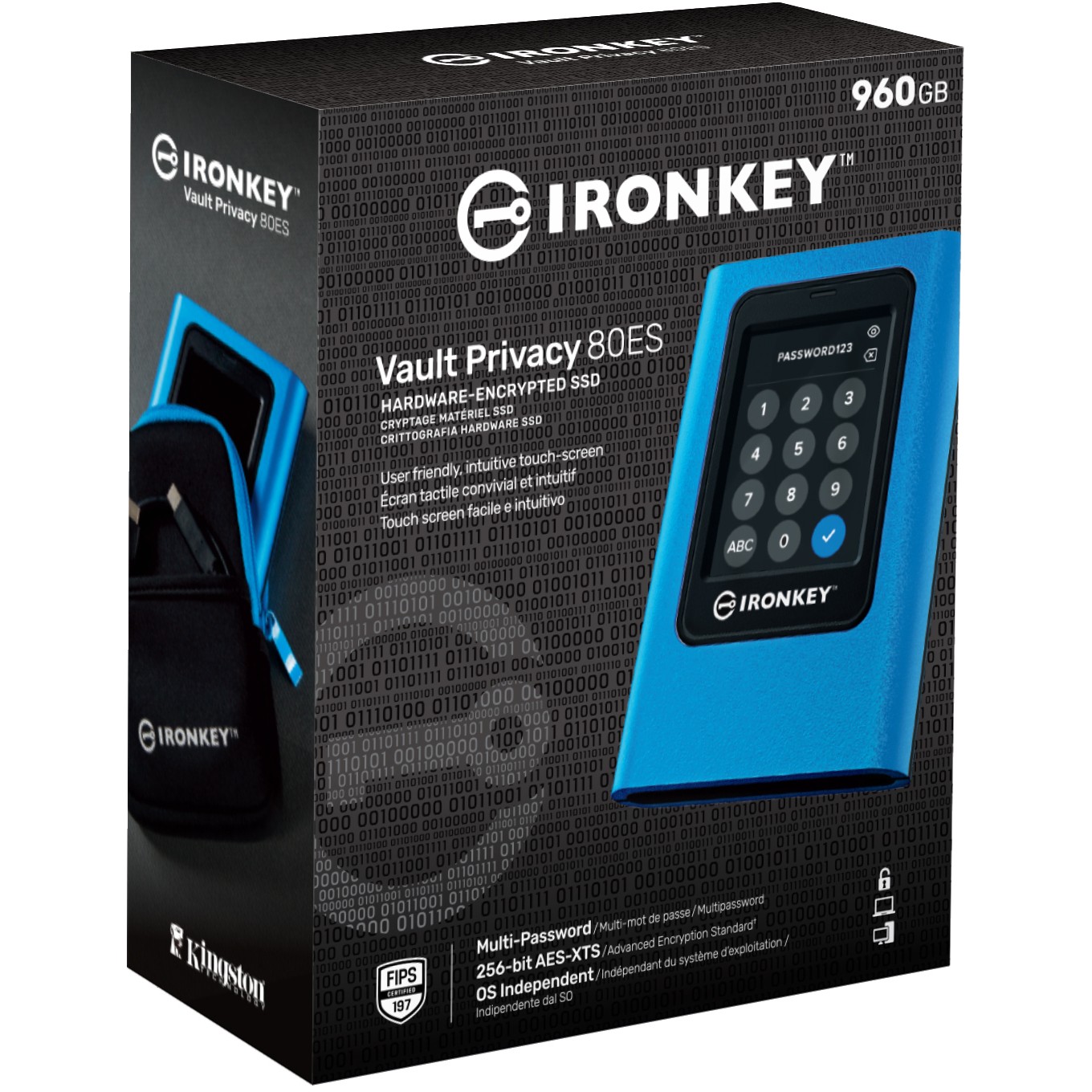 Vanjski SSD KINGSTON IronKey Vault Privacy 960GB (XTS-AES 256-bit enkripcija, USB 3.2 GEN 1, Plava)-14