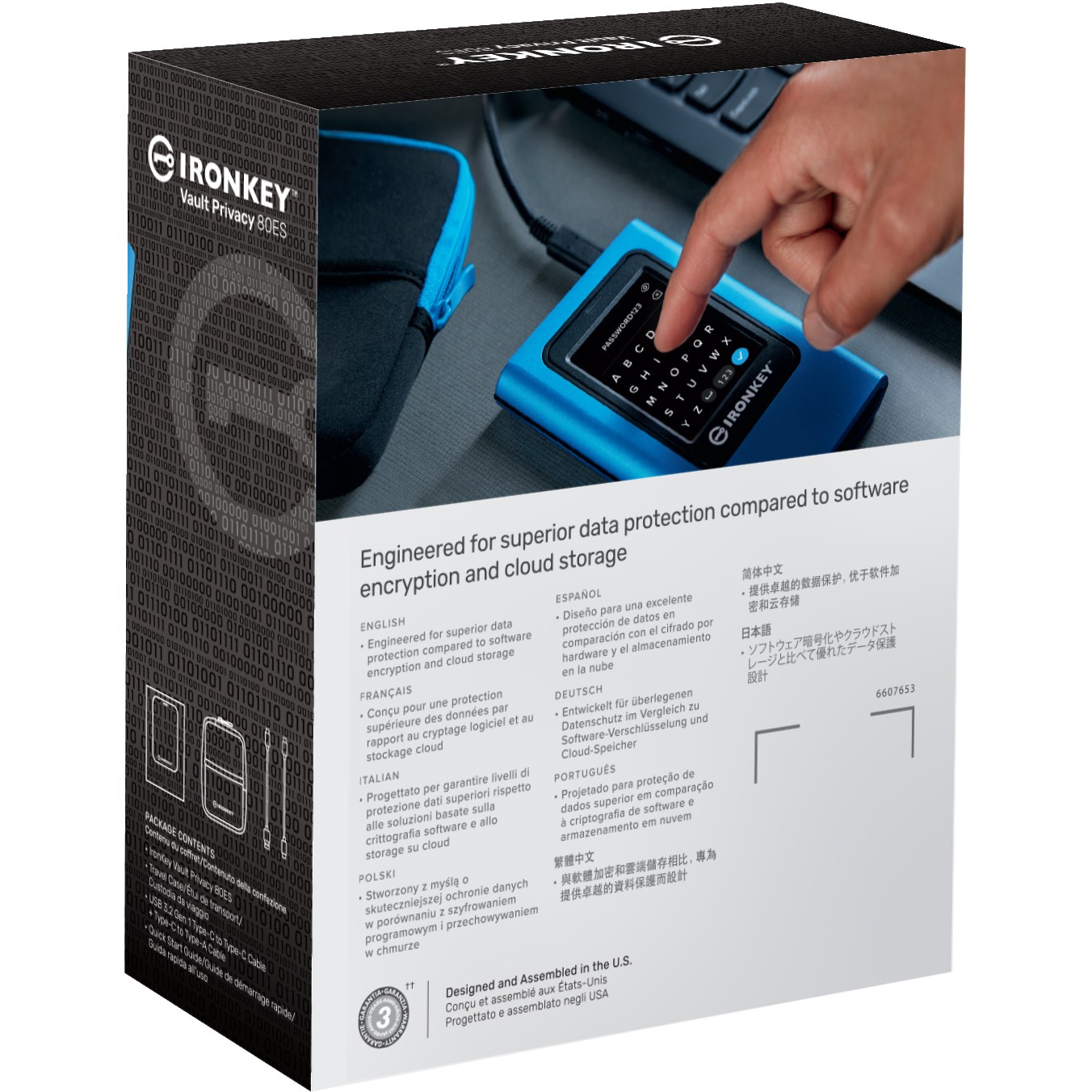 Vanjski SSD KINGSTON IronKey Vault Privacy 960GB (XTS-AES 256-bit enkripcija, USB 3.2 GEN 1, Plava)-15