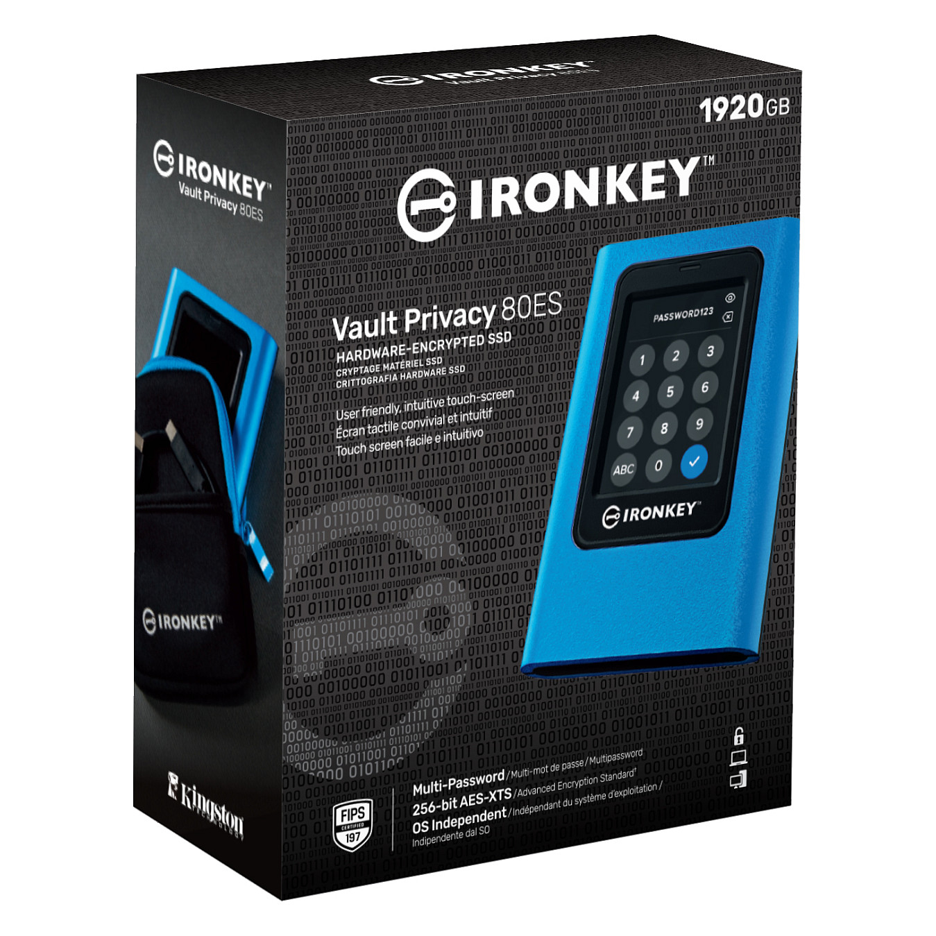 Kingston 1920GB IronKey Vault Privacy 80 XTS-AES 256-bit Encrypted External SSD EAN: 740617328424-12