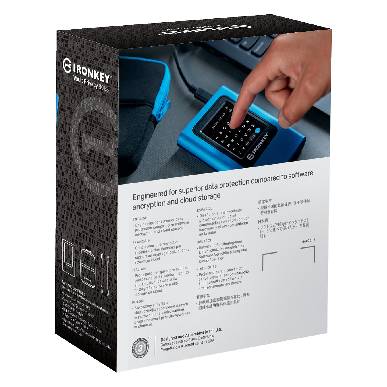 Kingston 1920GB IronKey Vault Privacy 80 XTS-AES 256-bit Encrypted External SSD EAN: 740617328424-13