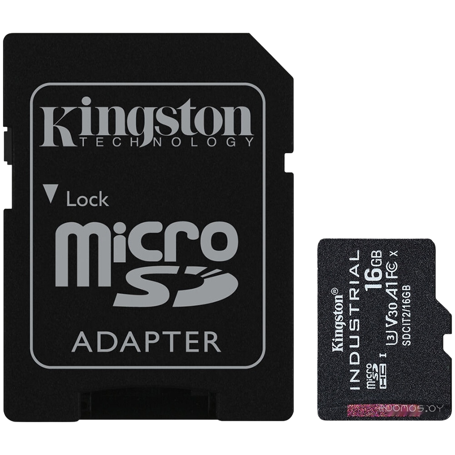 Micro SDXC kartica KINGSTON 16GB Industrial C10 A1 pSLC + SD Adapter (NAND Flash, Class 10 UHS-I U3, -40 do 85 °C, ECC tehnologija)-2