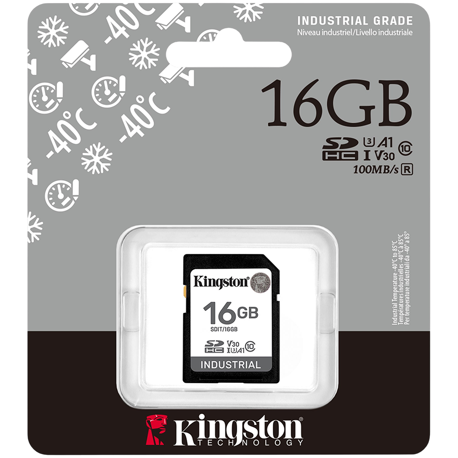 SD kartica KINGSTON 16GB SDHC Industrial (C10, UHS-I U3, V30, A1, pSLC, -40C do 85C)-3