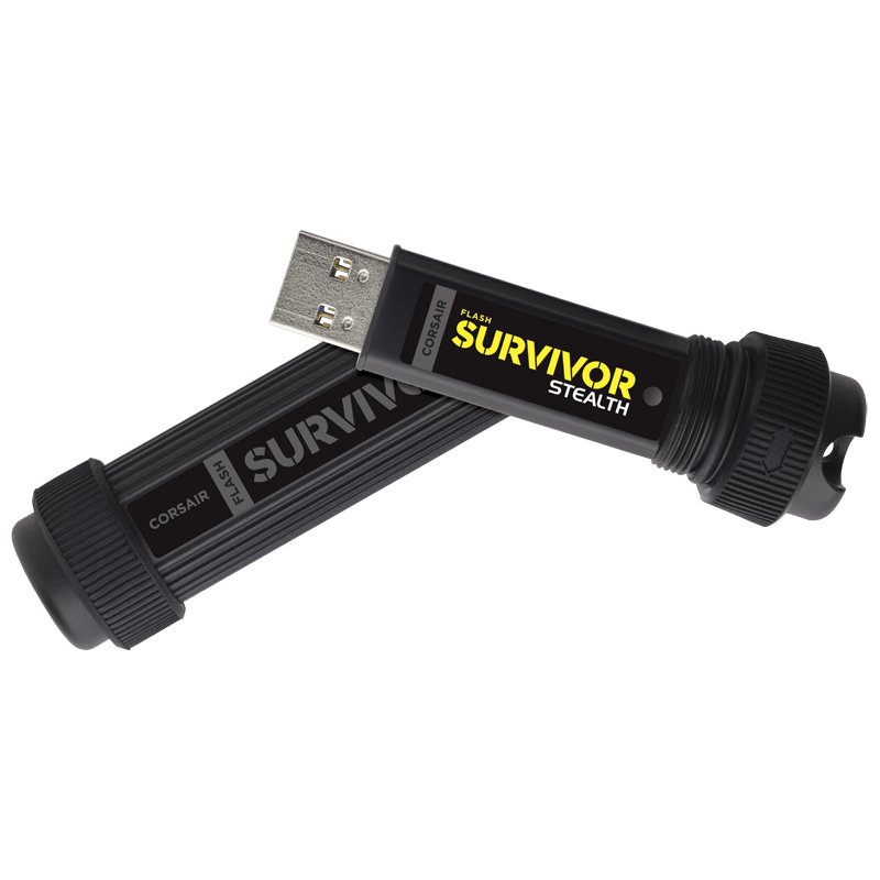 Corsair USB drive Flash Survivor Stealth USB 3.0 128GB, Military-Style Design, Plug and Play, EAN:0843591066396-0