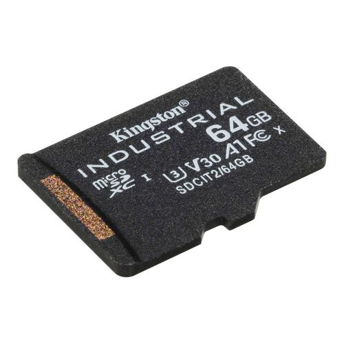 Micro SD kartica KINGSTON 64GB Industrial C10 A1 pSLC (NAND Flash, Class 10 UHS-I U3, -40 do 85 °C, crna)-0