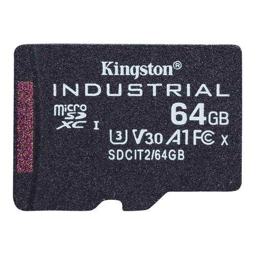 Micro SD kartica KINGSTON 64GB Industrial C10 A1 pSLC (NAND Flash, Class 10 UHS-I U3, -40 do 85 °C, crna)-1