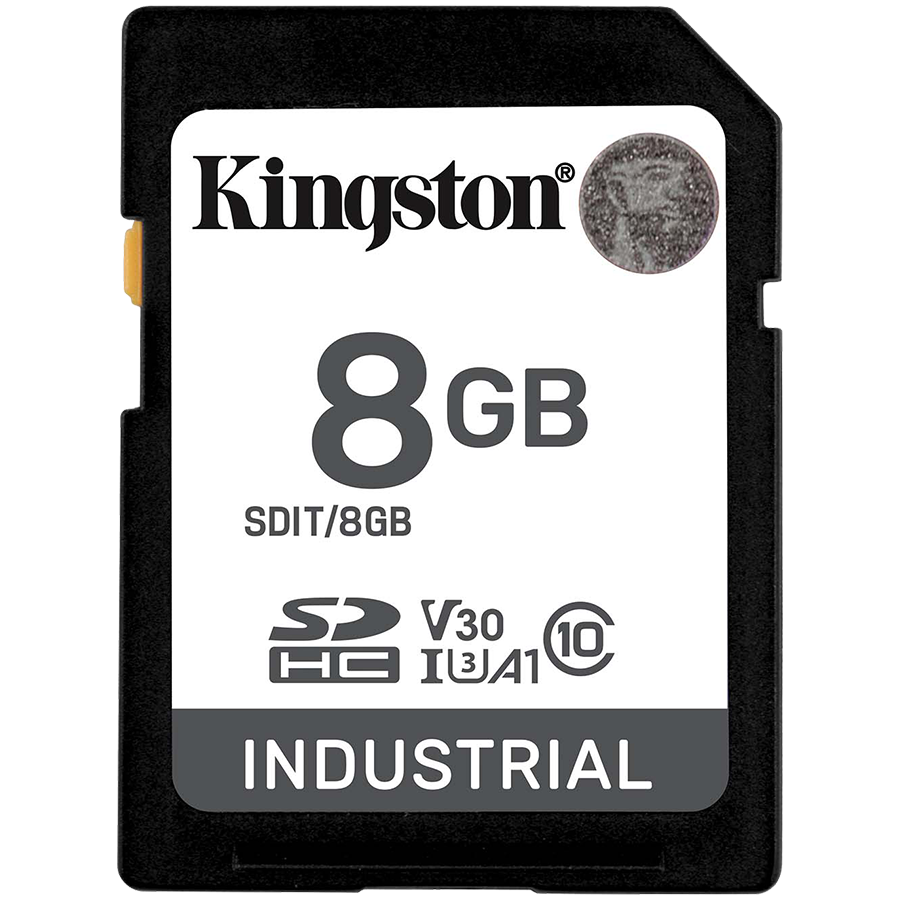 SD kartica KINGSTON 8GB SDHC Industrial (C10, UHS-I U3, V30, A1, pSLC, -40C do 85C)-1