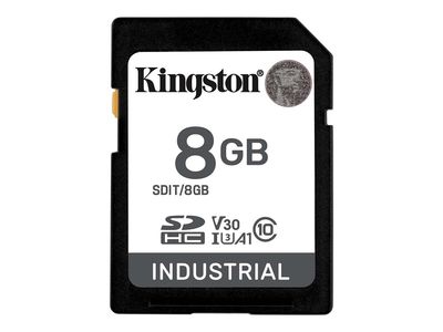 SD kartica KINGSTON 8GB SDHC Industrial (C10, UHS-I U3, V30, A1, pSLC, -40C do 85C)-0