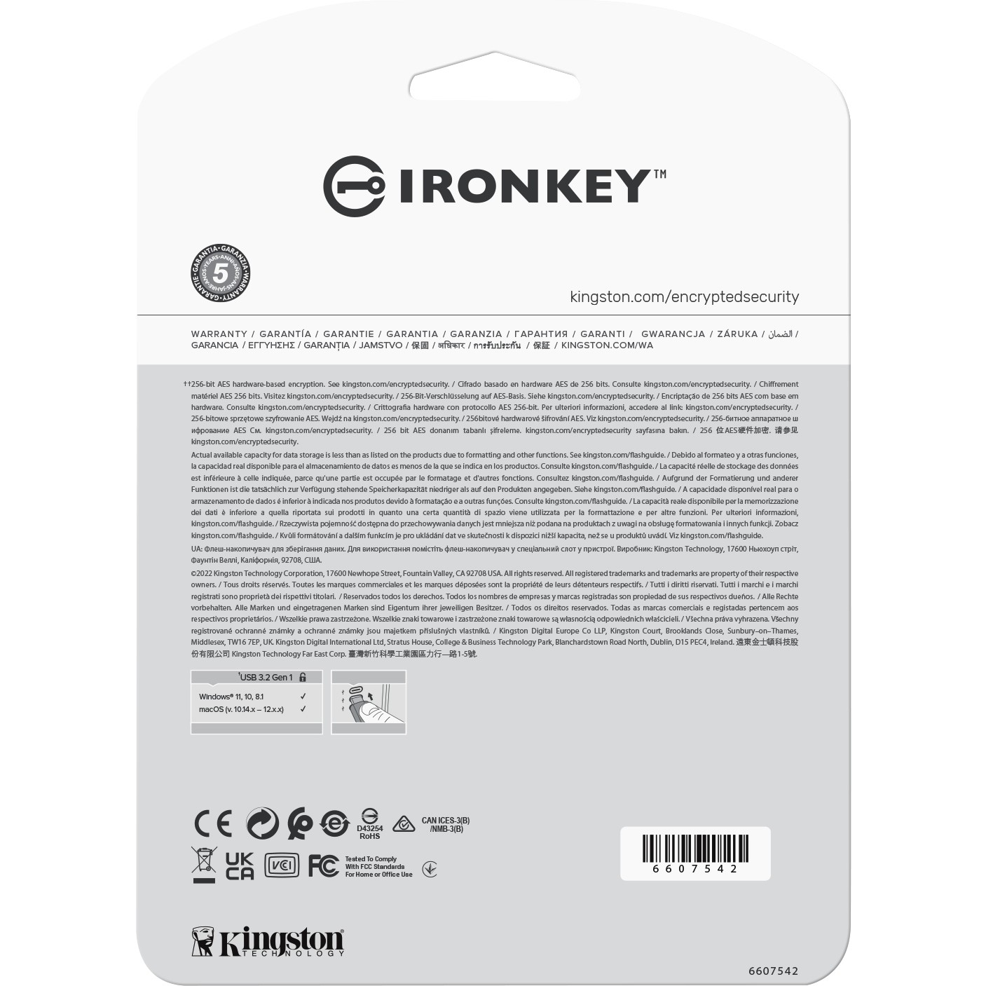 USB-C IronKey Vault KINGSTON 32GB (Privacy 50C, AES-256 enkripcija, FIPS 197)-4