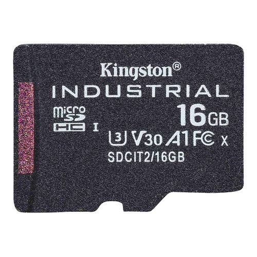 Kingston 16GB microSDHC Industrial C10 A1 pSLC Card Single Pack w/o Adapter EAN: 740617321098-1