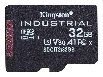 Micro SDHC kartica KINGSTON 32GB Industrial C10 A1 pSLC (kapacitet 32 GB, Class 10 UHS-I U3, ECC tehnologija, crna)-1