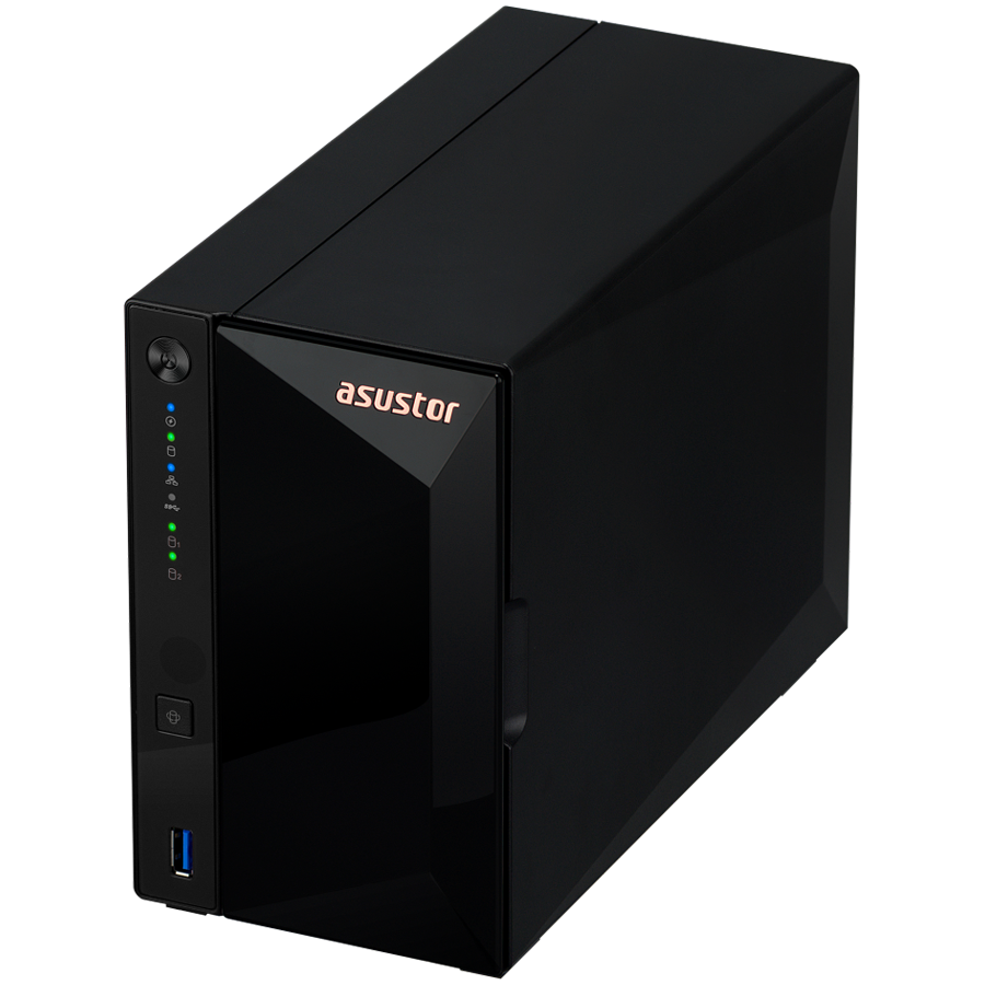 ASUSTOR NAS AS3302Tv2 Drivestor2 Pro Gen2 (2x 3.5", 1x 2.5Gbe, Realtek QuadCore RTD1619B 1.7GHz, 2GB, Desktop)-1