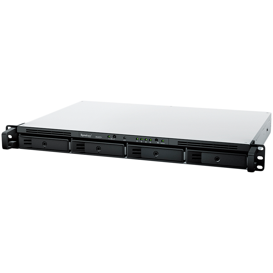 NAS server SYNOLOGY RS422+ (rack, amd ryzen r1600, 2gb ddr4, 4-bay, 1u)-0