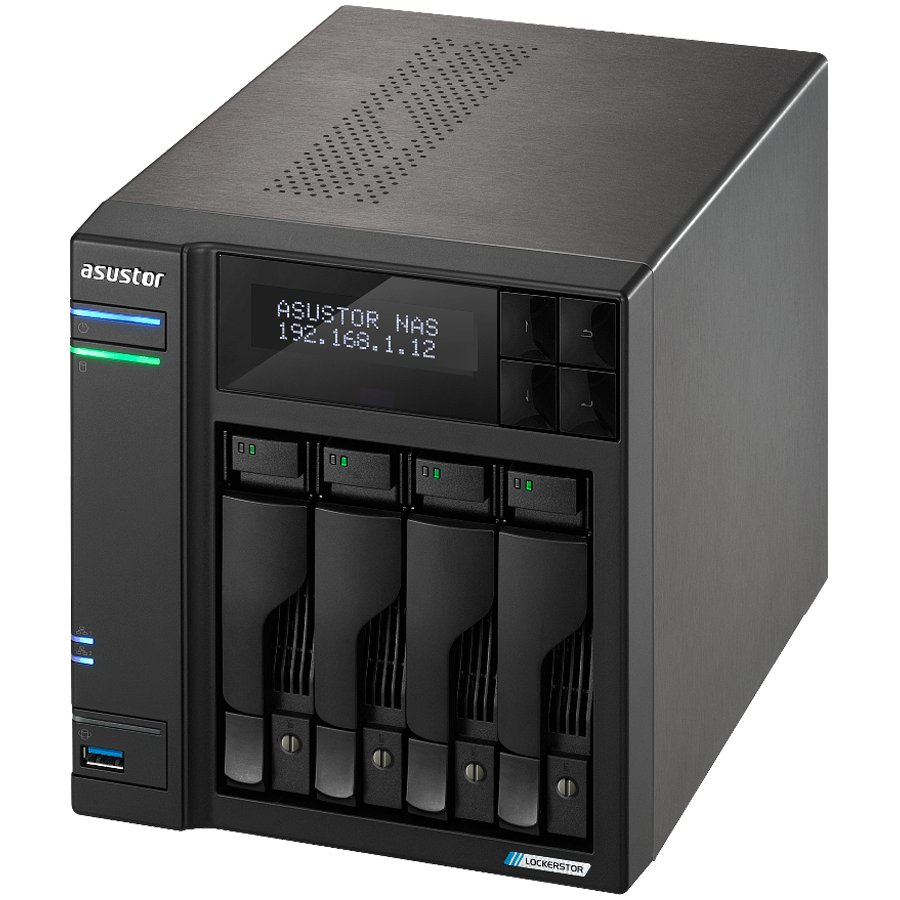 NAS ASUS AS6704T Lockerstor4 Gen2 4x 3.5 4x M.2 cache 2x 2.5Gbe Celeron QuadCore N5105 2.9GHz 4GB-1