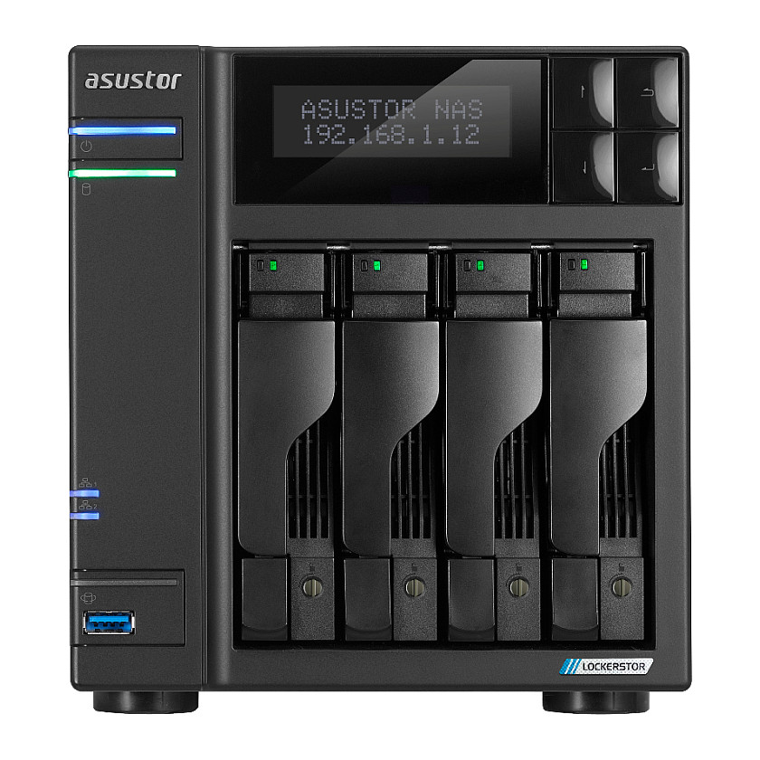NAS ASUS AS6704T Lockerstor4 Gen2 4x 3.5 4x M.2 cache 2x 2.5Gbe Celeron QuadCore N5105 2.9GHz 4GB-3