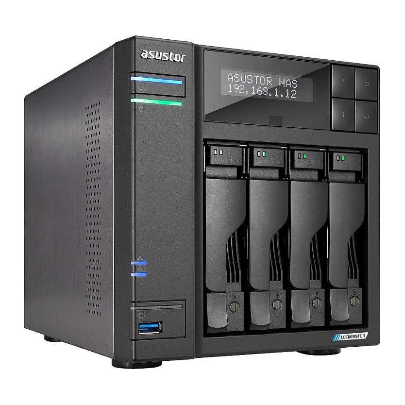 NAS ASUS AS6704T Lockerstor4 Gen2 4x 3.5 4x M.2 cache 2x 2.5Gbe Celeron QuadCore N5105 2.9GHz 4GB-4