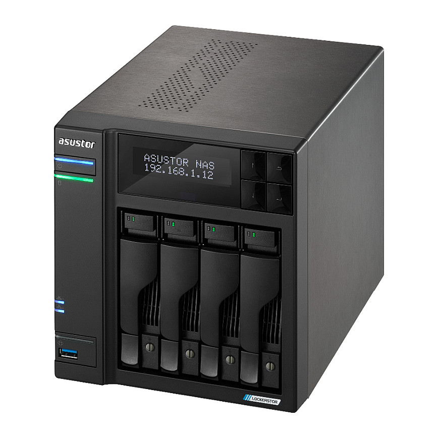 NAS ASUS AS6704T Lockerstor4 Gen2 4x 3.5 4x M.2 cache 2x 2.5Gbe Celeron QuadCore N5105 2.9GHz 4GB-6