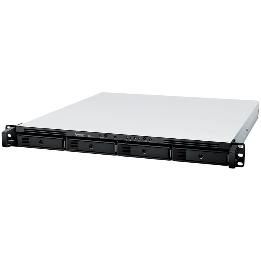 RackStation SYNOLOGY RS822+ 1U 4-bays (AMD Ryzen V1500B 4-core 2.2 GHz, 2 GB DDR4 ECC, 4x RJ45 1GbE, 2x USB 3.1)-0