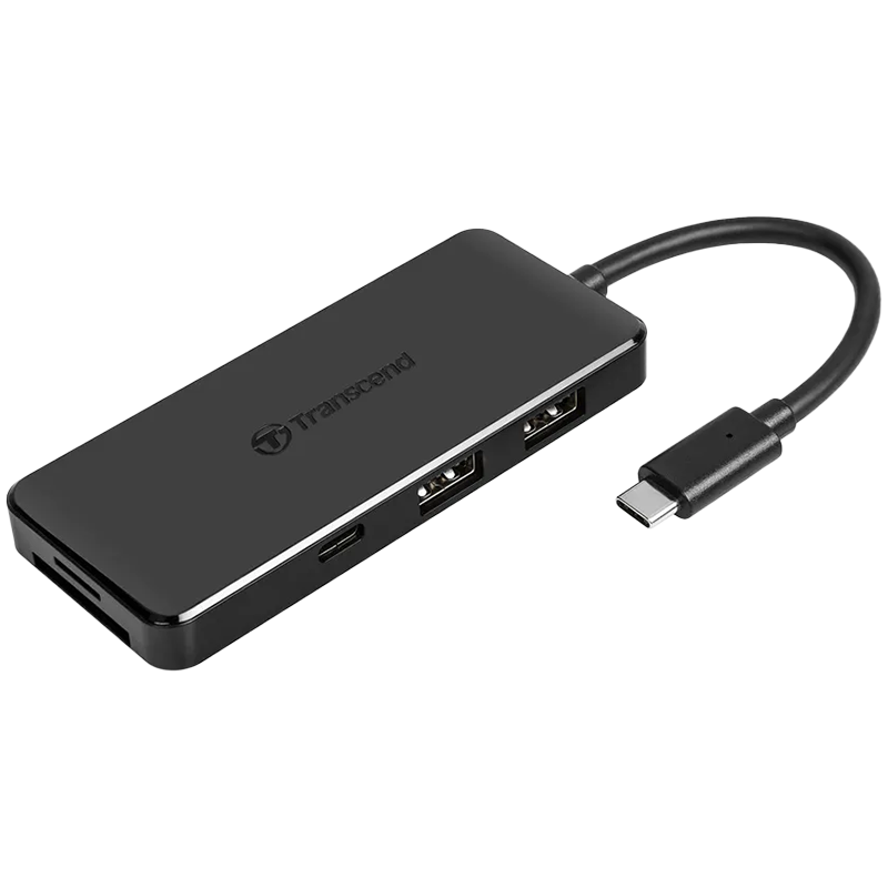 Transcend 3-Port Hub,1-Port PD,SD/MicroSD, USB 3.1 Gen 2,Type C, EAN: 760557845942-0
