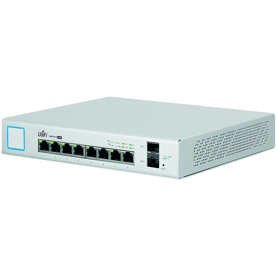 Prekidač UBIQUITI 8-Port Fully Managed PoE+ Gigabit Switch (150 W, 8 x RJ-45, 2 x SFP, 1U)-0