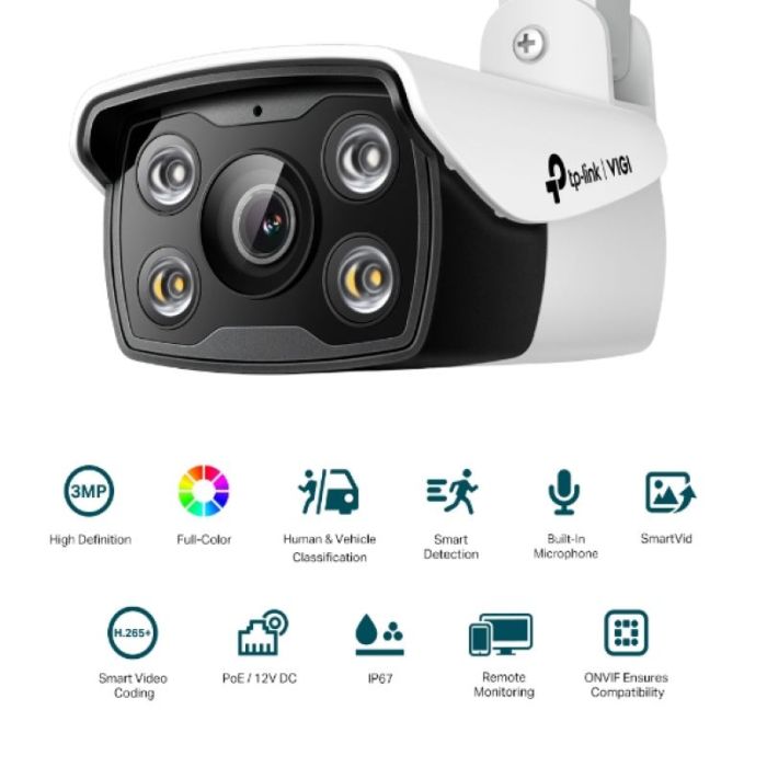 Vanjska mrežna kamera TP-LINK 3MP Full-Color Bullet-7