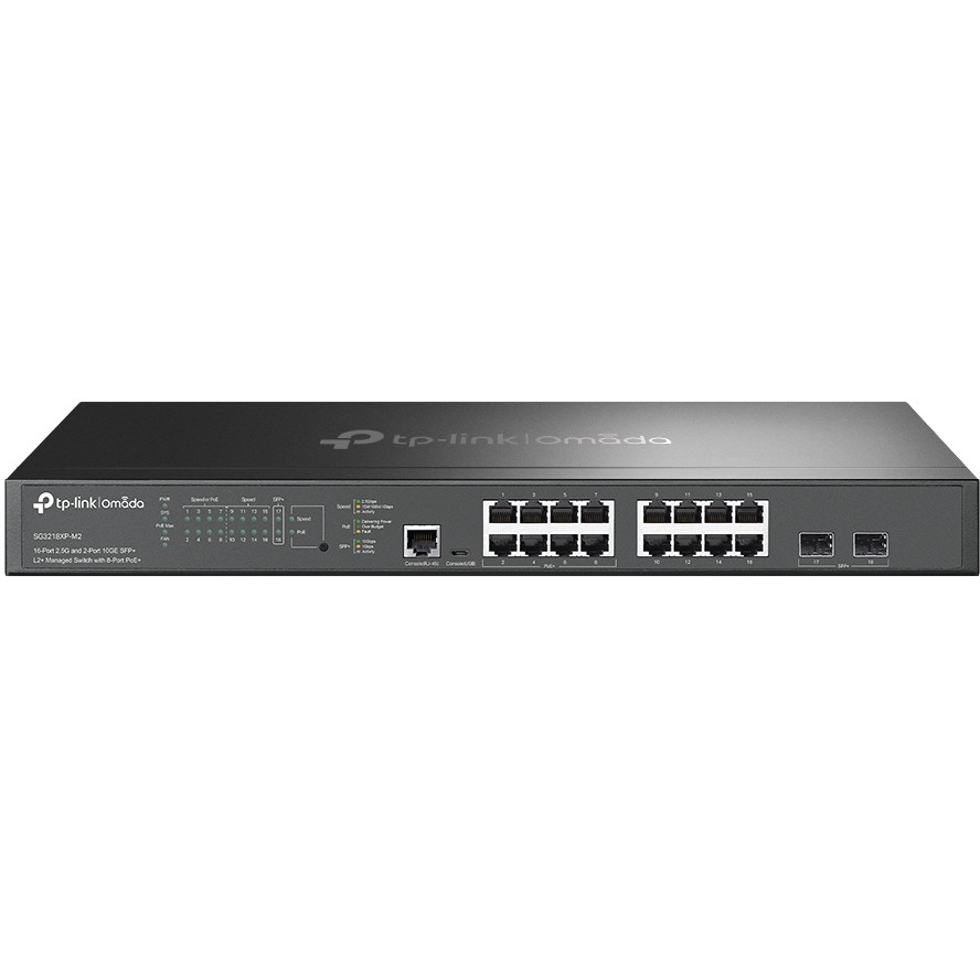 Prekidač TP-LINK Omada 16-Port 2.5GBASE-T and 2-Port 10GE SFP+ (L2+ managed, 8-port PoE+)-5