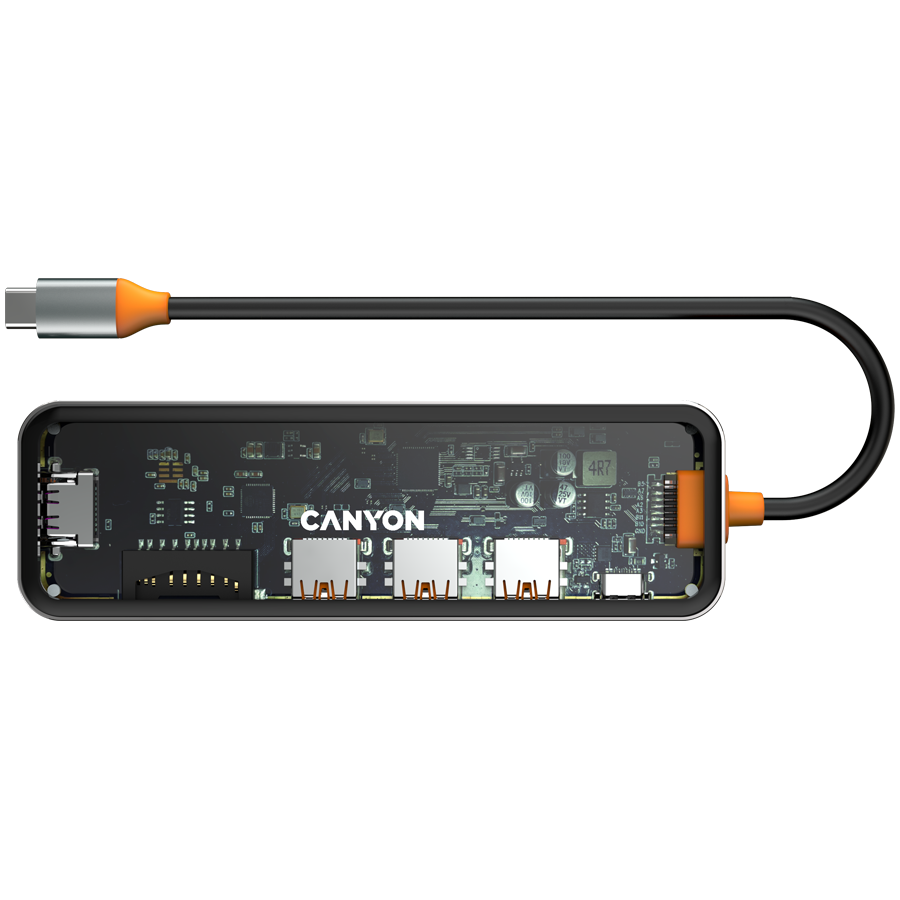Hub CANYON DS-13 (7in1, USB-C, HDMI, 3x USB 3.0, čitač kartica)-4